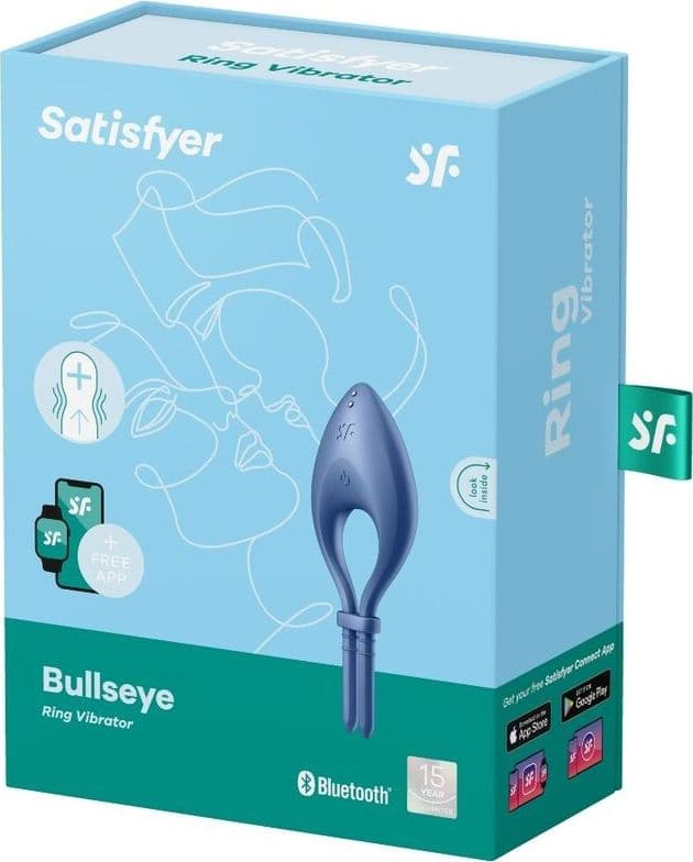 SATISFYER - APP VIBRATORE BULLSEYE RING BLU - 3