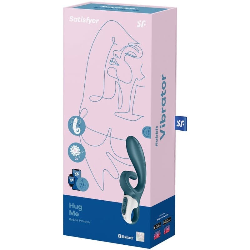SATISFYER - APP VIBRATORE HUG ME RABBIT BLU - 4