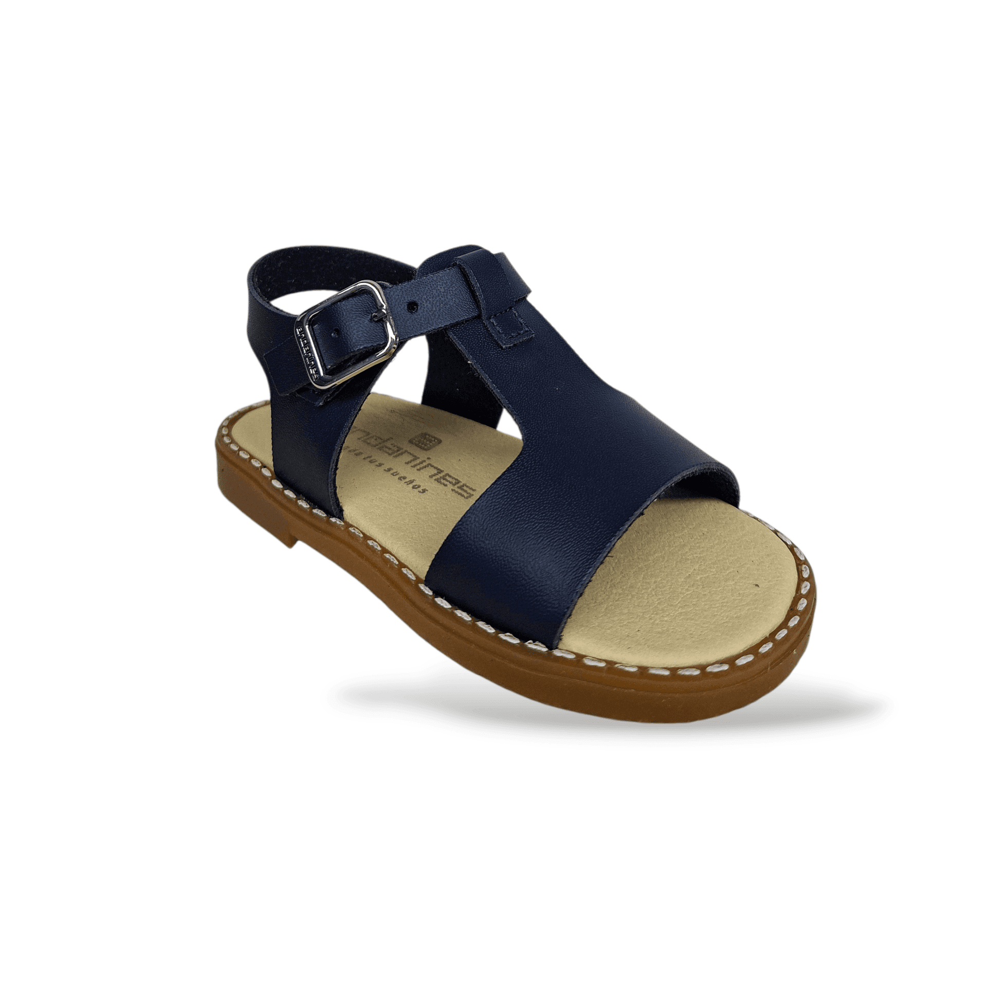 Sandali Bambino Andanines Blue Beige Cerimonia Unisex con Fibia - Primavera Estate 2026 in Ballerine Scarpetteria Gica - Trani, commercioVirtuoso.it