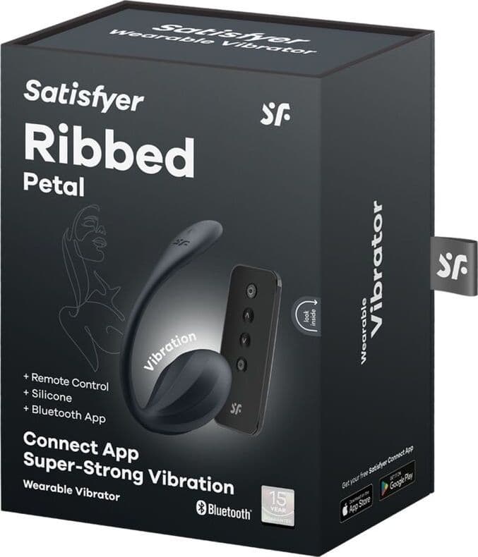 SATISFYER - RIBBED PETAL STIMOLATORE PUNTO G TELECOMANDO NERO APP GRATUITA in Vibratori G-Spot Desideria Shop - Latina, commercioVirtuoso.it
