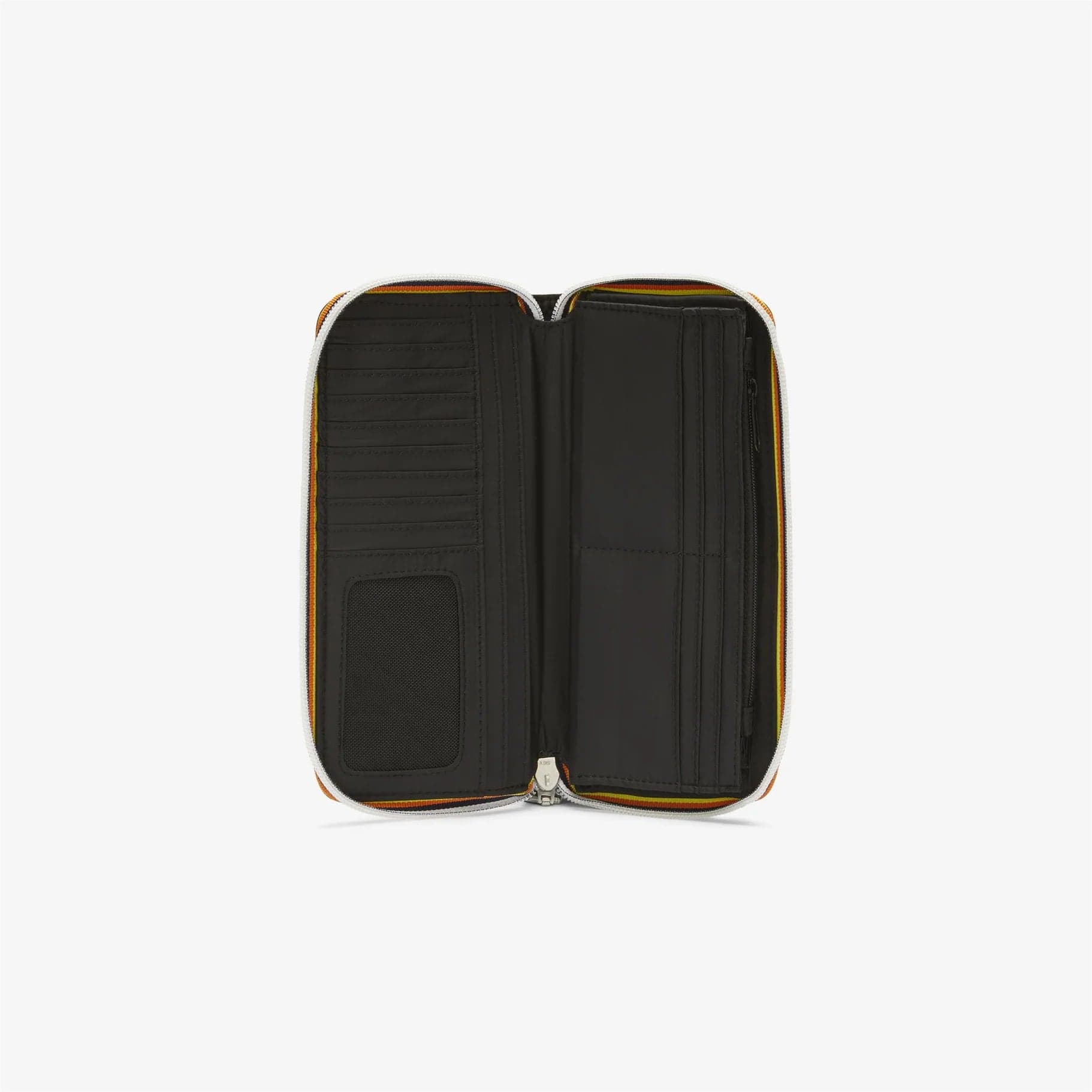 K-Way Fluy Portafoglio Unisex K6116IW USY Impermeabile con Zip 3 Lati Nero Grigio 10x20 cm - 3