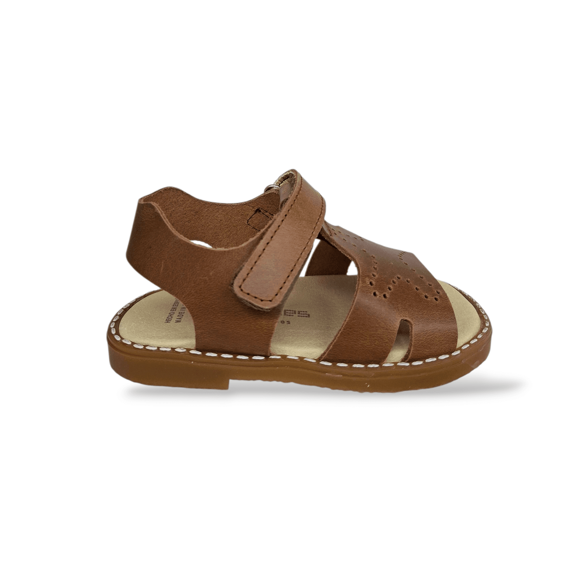 Sandali Bambino Andanines Cuoio Beige Cerimonia Unisex con Velcro - Primavera Estate 2026 - 6