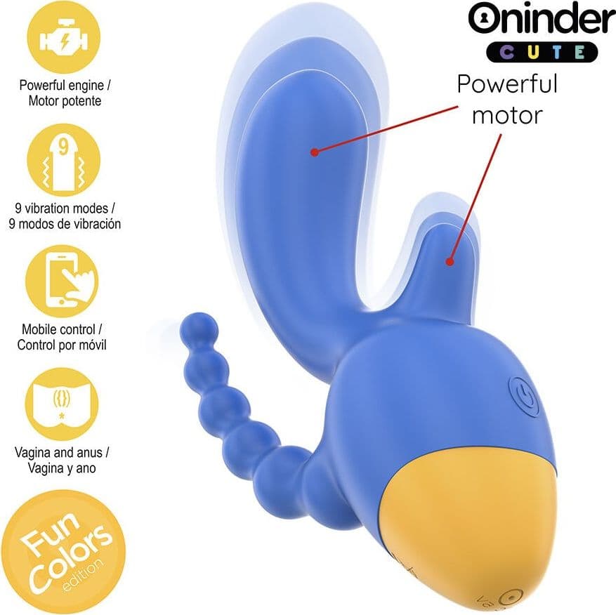 ONINDER CUTE - LOVE 3 SOME TRIPLO VIBRATORE - APP GRATUITA IN TUTTO IL MONDO in Vibratori proiettile e ovuli vibranti Desideria Shop - Latina, commercioVirtuoso.it