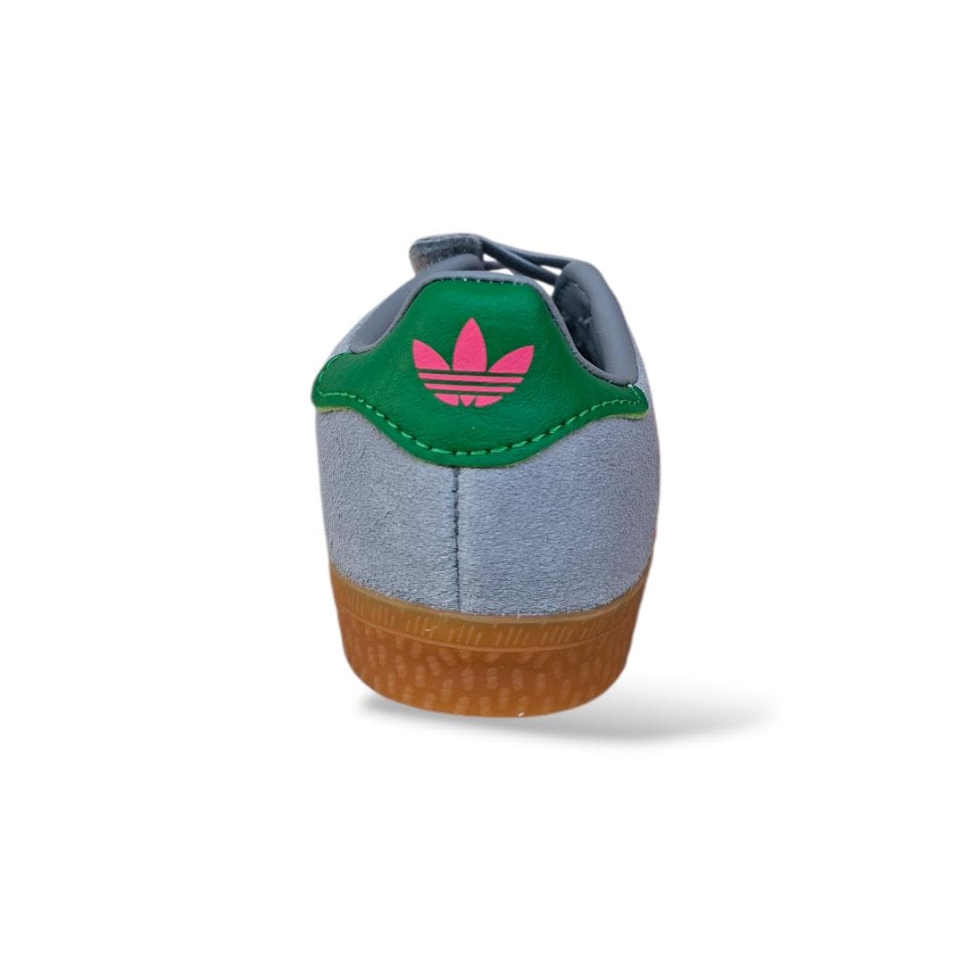 Sneakers bambina Adidas Gazelle Kids IH6477 grigio fuxia verde - Icona intramontabile con velcro pratico - 3