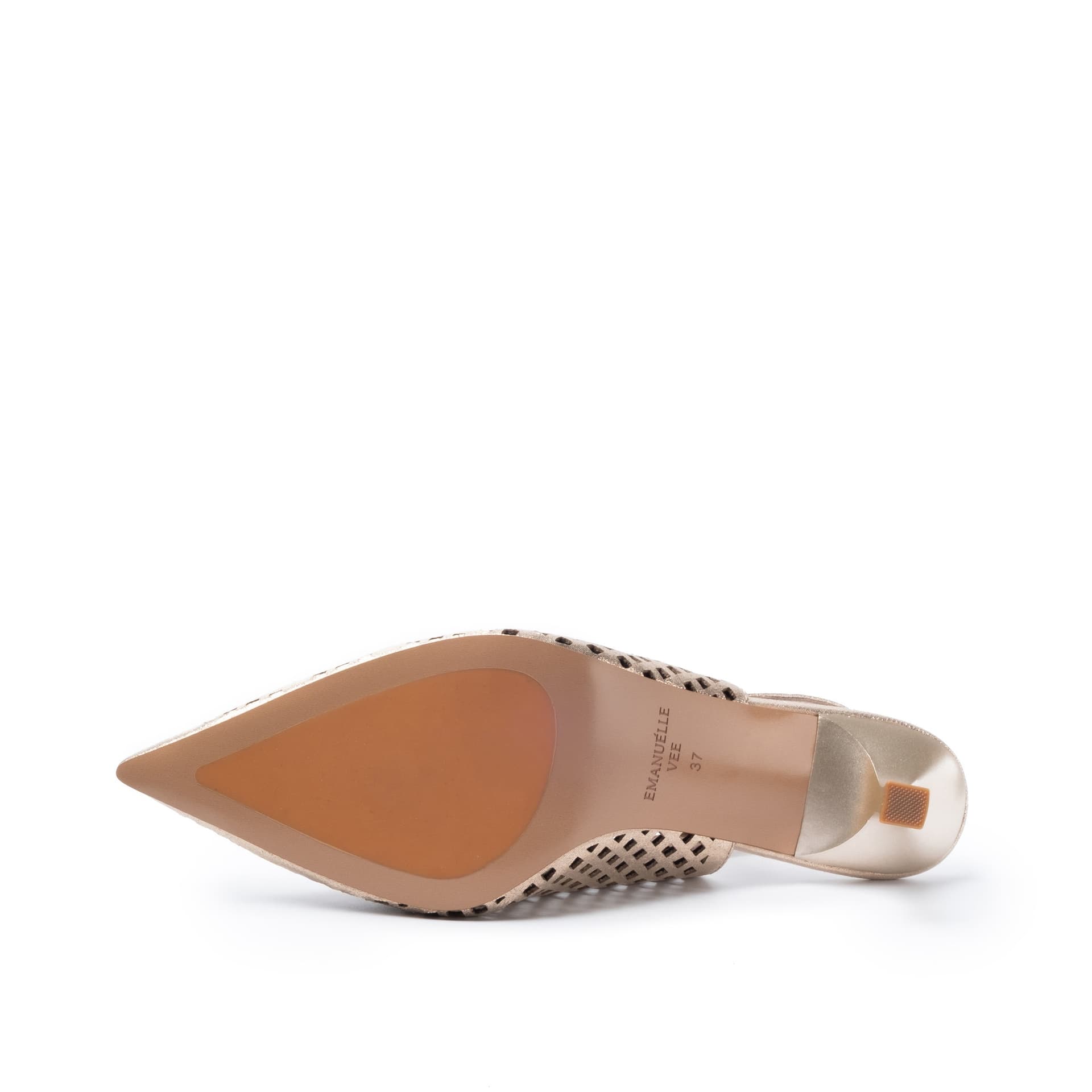 Emanuelle Vee slingback Divina laserato laminato gold 218 12 - 4