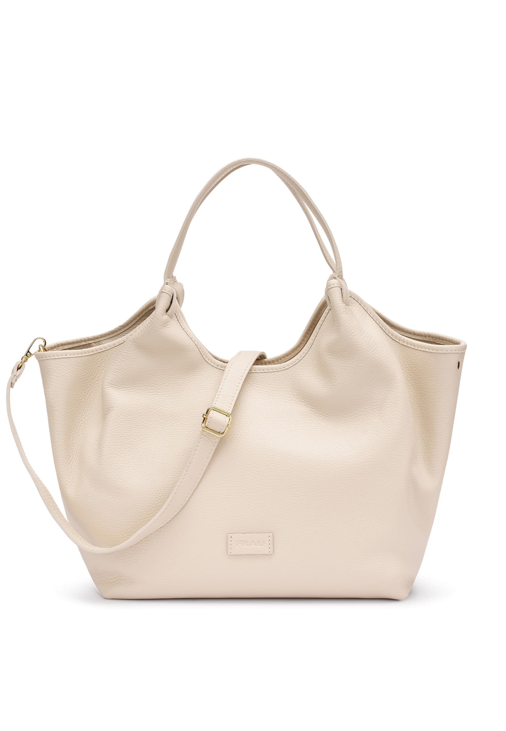 Frau borsa maxi shopper crema B316 - 3