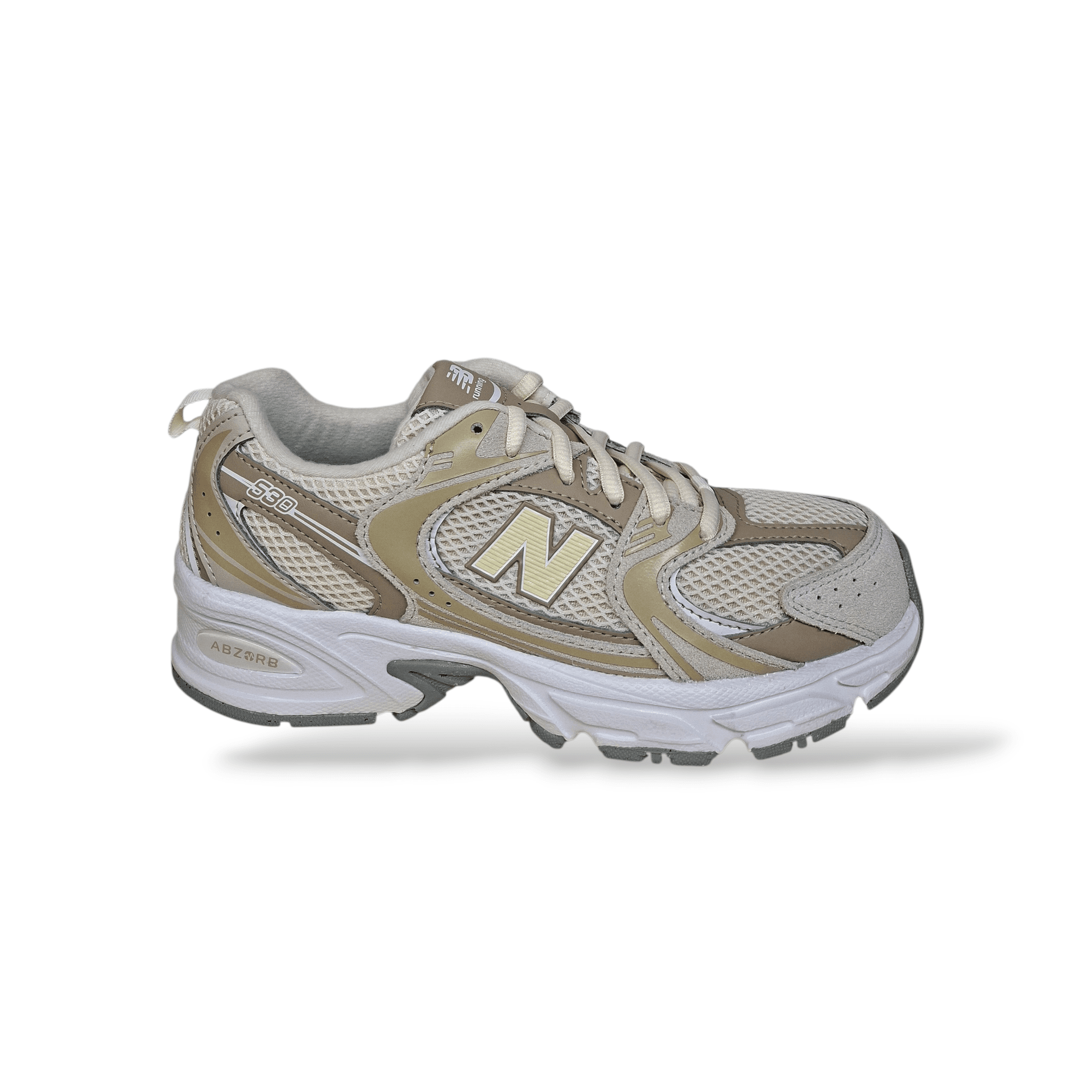Sneakers bambino New Balance 530 beige bianche laccio - 18