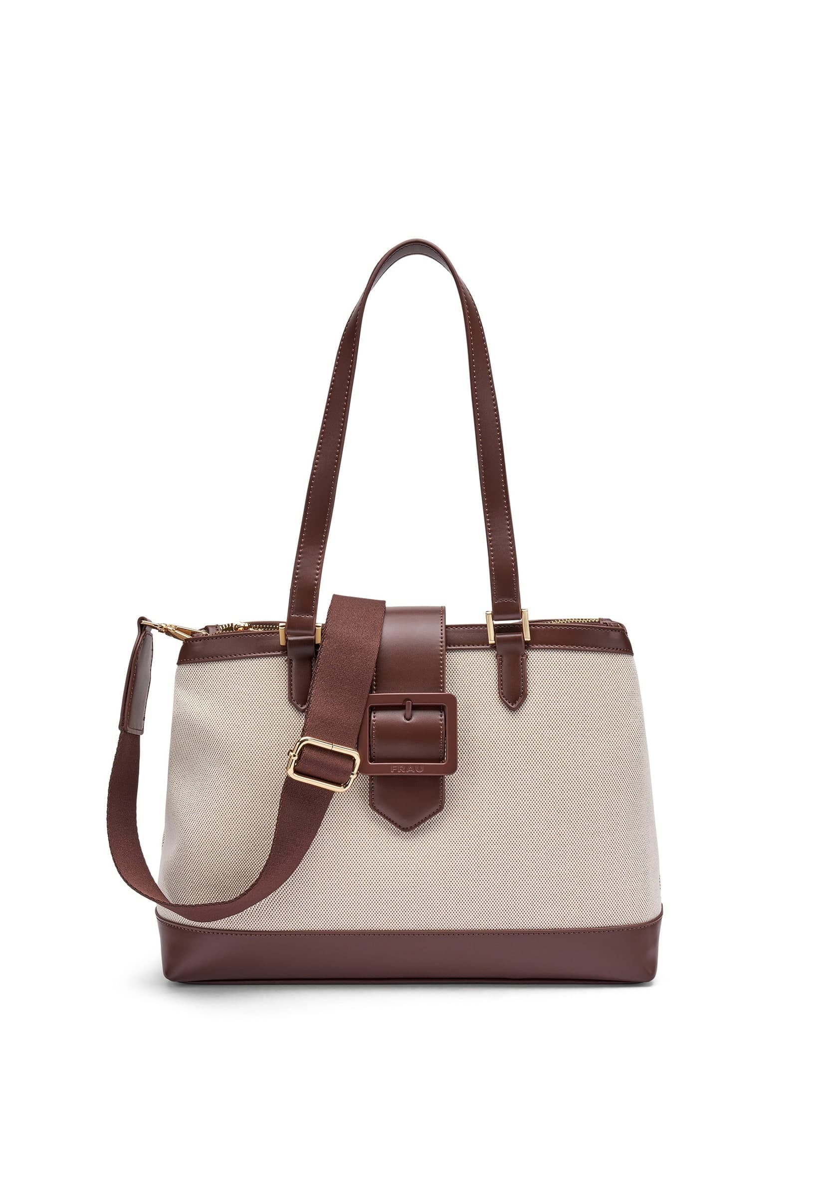 Frau borsa in canvas e microfibra ebony B986 - 3