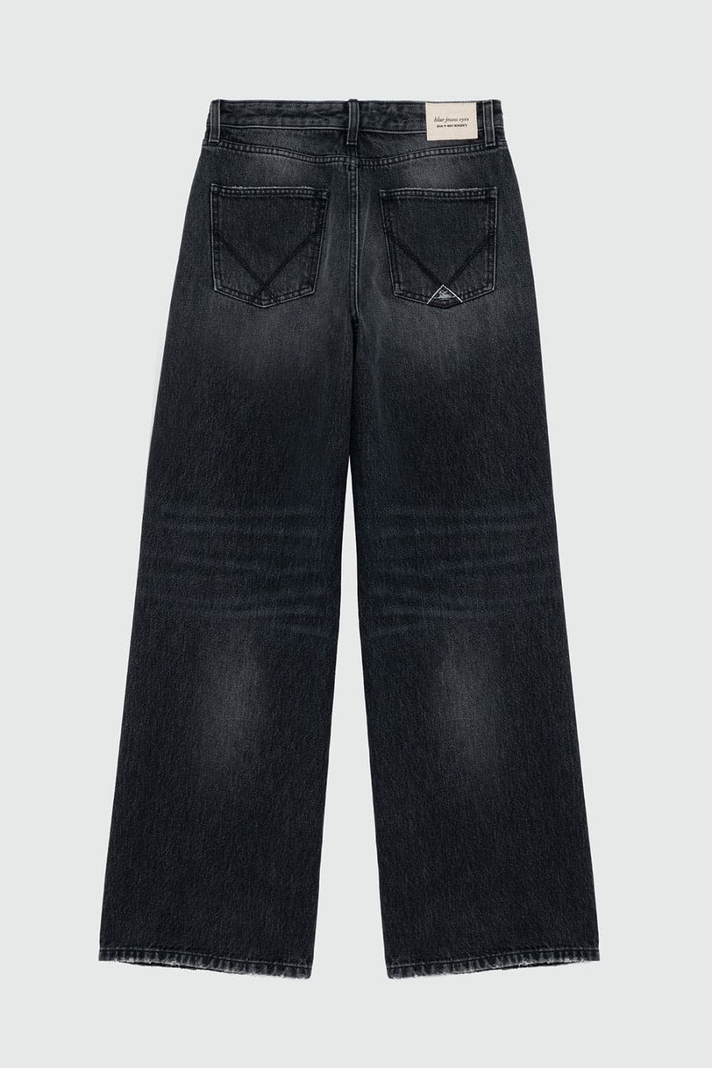 Roy Roger's x Eva Herzigova jeans donna wide fit nero dark vintage vita media in cotone in Jeans Broadway Red - Barletta, commercioVirtuoso.it