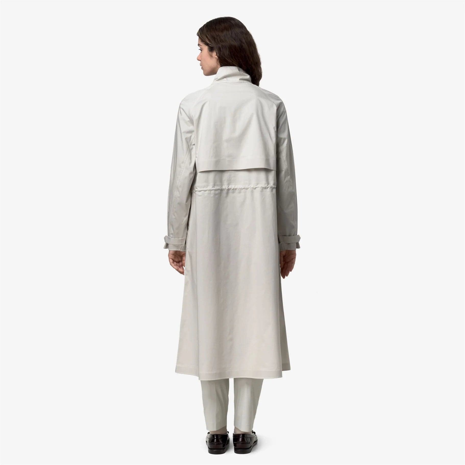 K-Way Barbrein cappotto donna lungo impermeabile 3 layer cotone water repellent oversize - 7