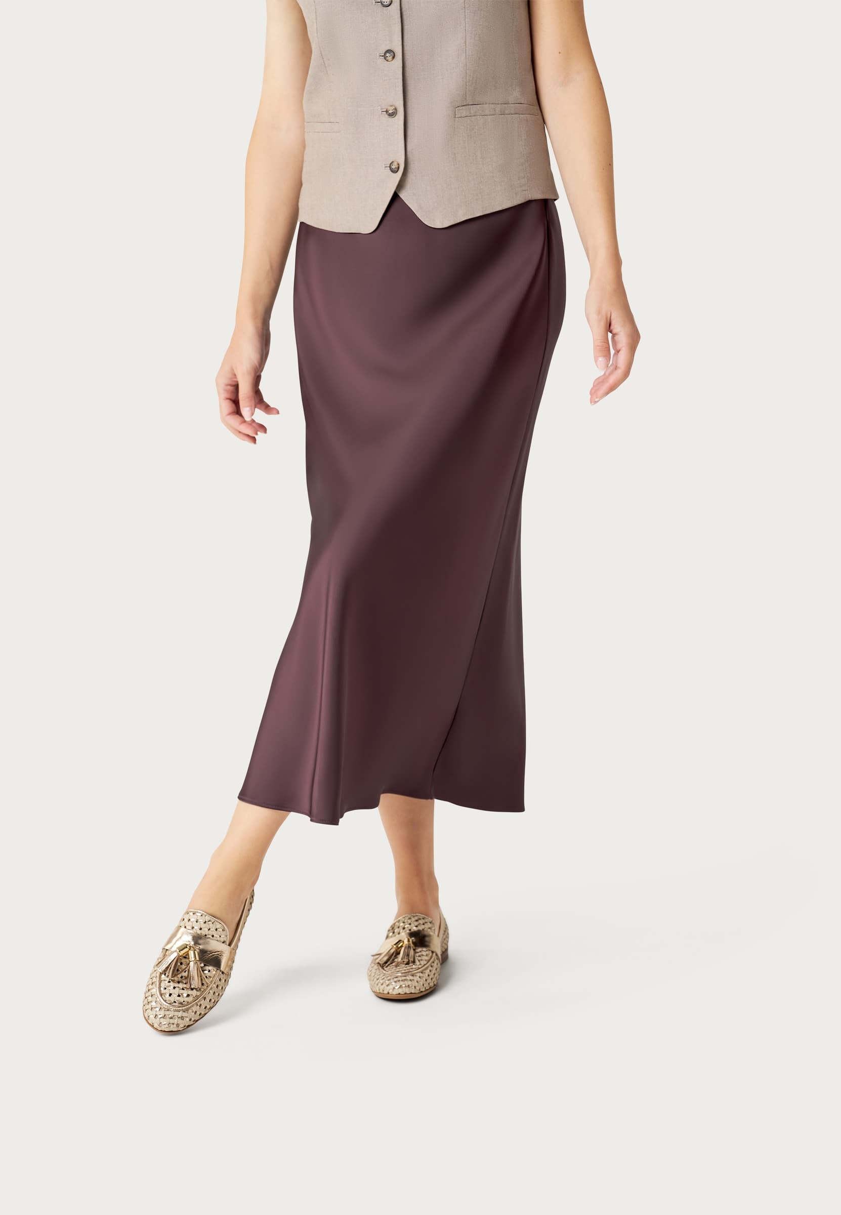 Frau mocassini donna in pelle intrecciata oro 95K6 - 6