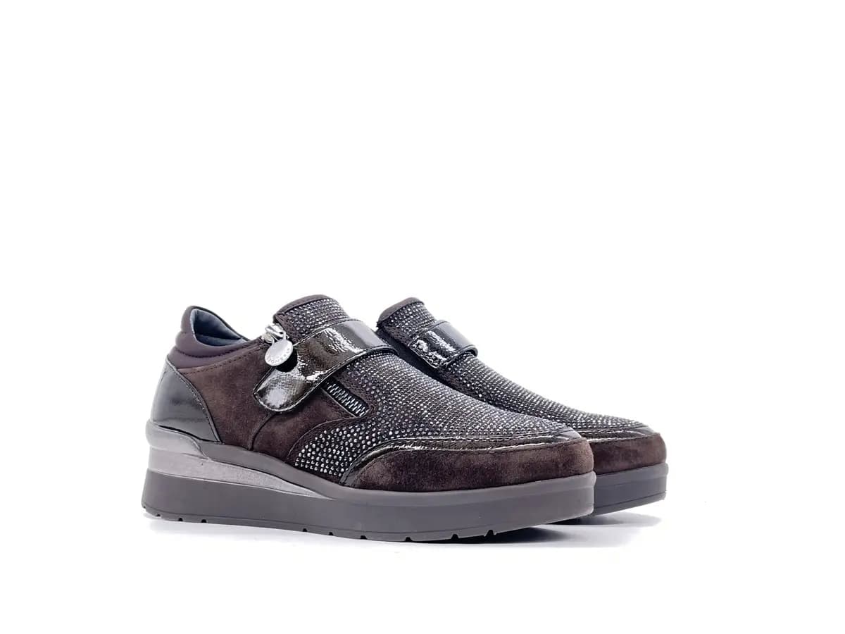 Stonefly Sneakers donna CREAM 48 coffe con strap e zip - 5