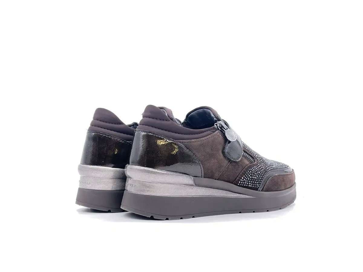Stonefly Sneakers donna CREAM 48 coffe con strap e zip in Sneaker casual Calzature Durello - Agna, commercioVirtuoso.it
