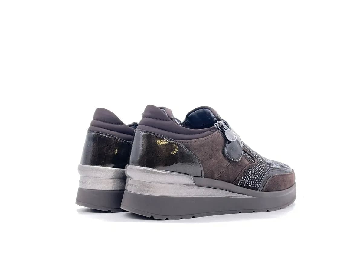 Stonefly Sneakers donna CREAM 48 coffe con strap e zip in Sneaker casual Calzature Durello - Agna, commercioVirtuoso.it