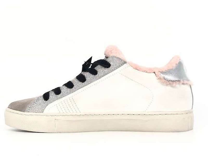 CRIME LONDON Sneakers donna in pelle bianca con imbottitura LOW TOP ESSENTIALS in Sneaker casual Calzature Durello - Agna, commercioVirtuoso.it