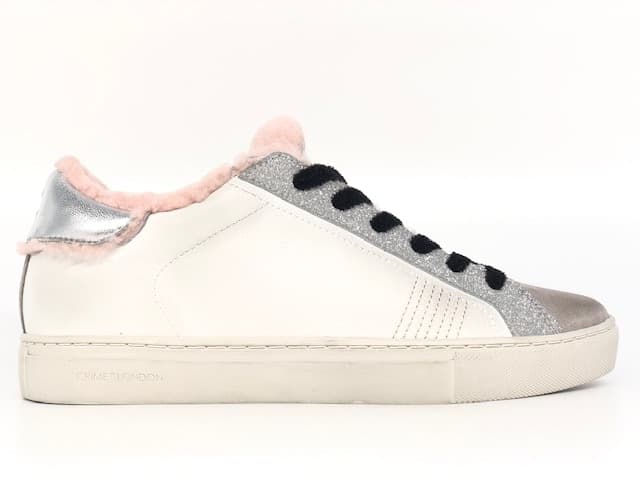 CRIME LONDON Sneakers donna in pelle bianca con imbottitura LOW TOP ESSENTIALS in Sneaker casual Calzature Durello - Agna, commercioVirtuoso.it