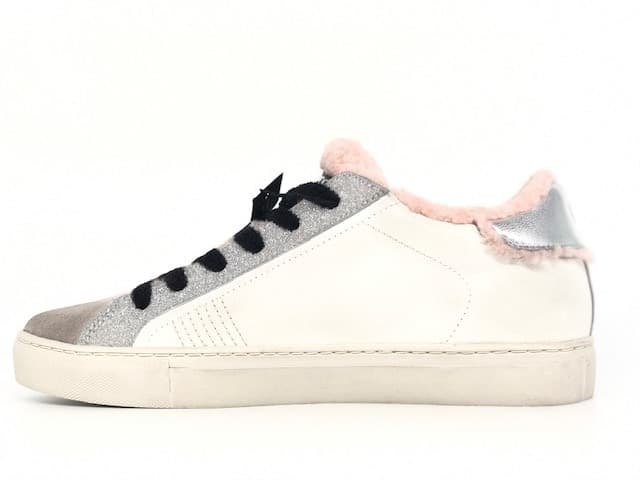 CRIME LONDON Sneakers donna in pelle bianca con imbottitura LOW TOP ESSENTIALS in Sneaker casual Calzature Durello - Agna, commercioVirtuoso.it