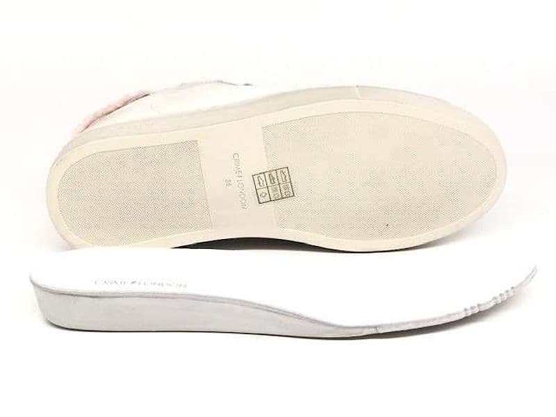 CRIME LONDON Sneakers donna in pelle bianca con imbottitura LOW TOP ESSENTIALS in Sneaker casual Calzature Durello - Agna, commercioVirtuoso.it