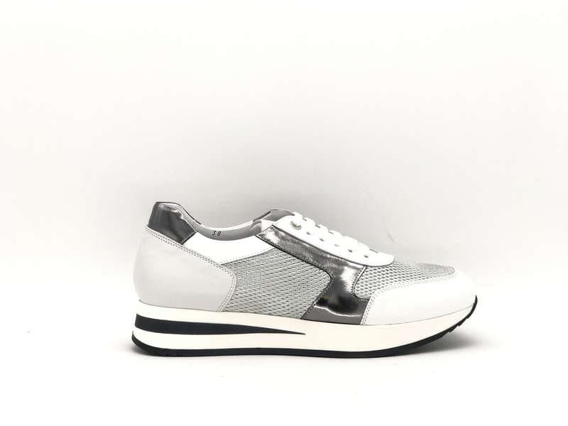 DONNA SOFT Sneakers donna in pelle MOT035 white grigio - 5