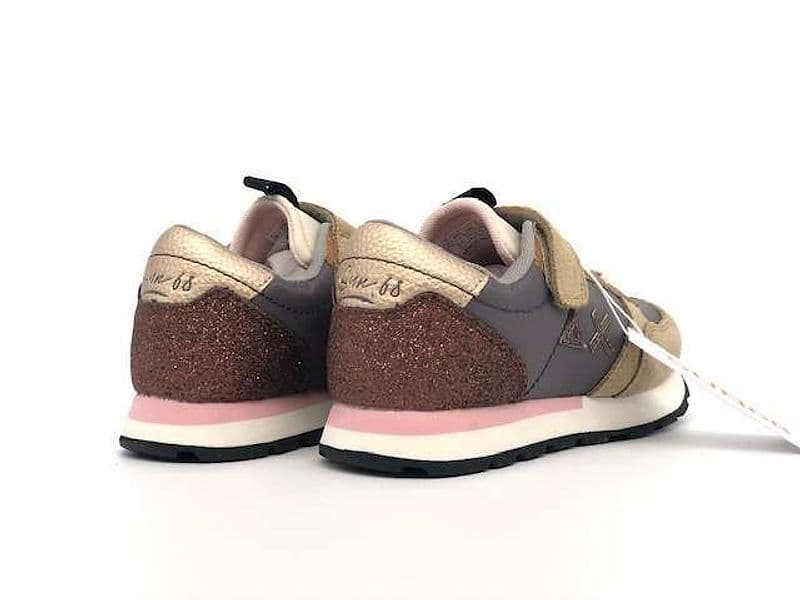 SUN68 Sneakers Girl's Kate Glitter Top Grigio Medio in prodotto Calzature Durello - Agna, commercioVirtuoso.it