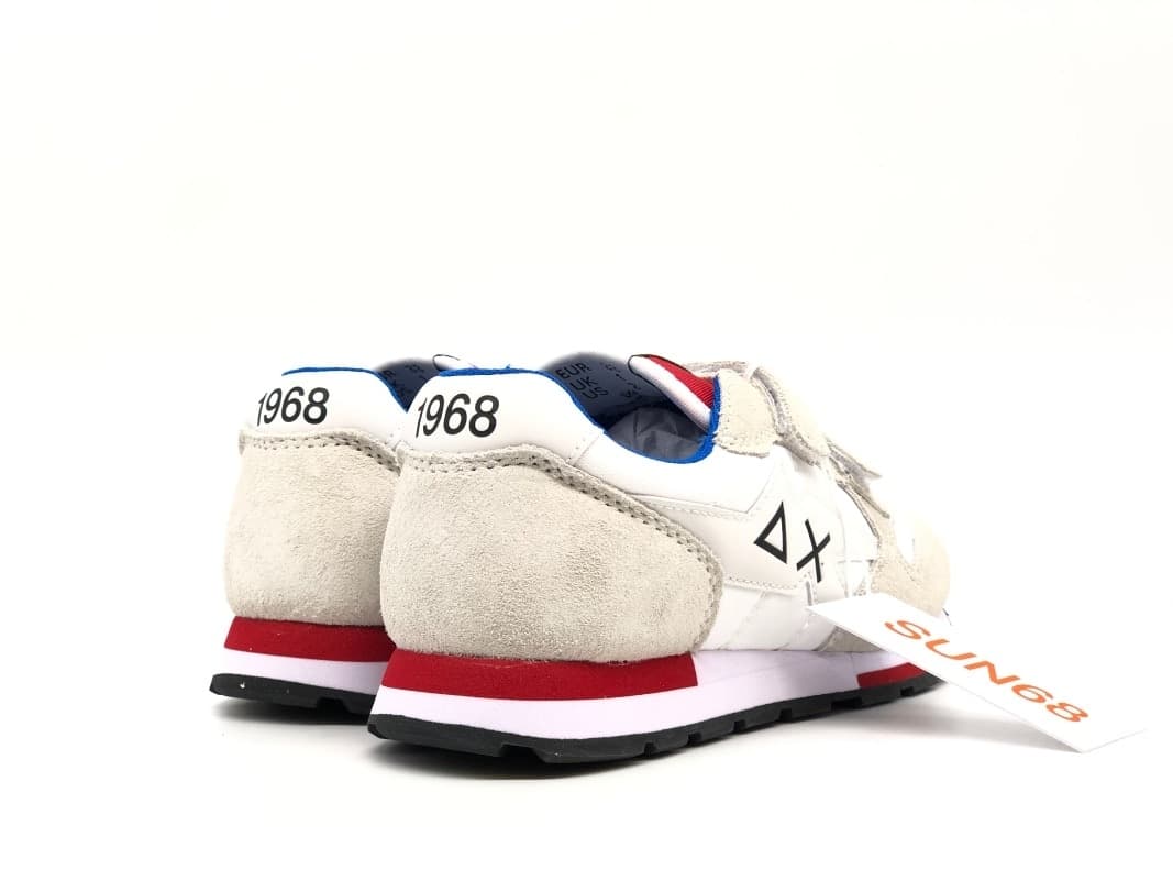 SUN68 Sneakers Boy's Niki Nylon Solid bianco in Sneaker casual Calzature Durello - Agna, commercioVirtuoso.it