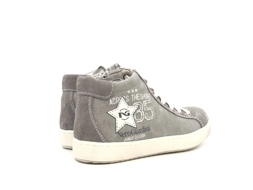 NERO GIARDINI Sneakers alta bambino grigio fumo in Sneaker casual Calzature Durello - Agna, commercioVirtuoso.it
