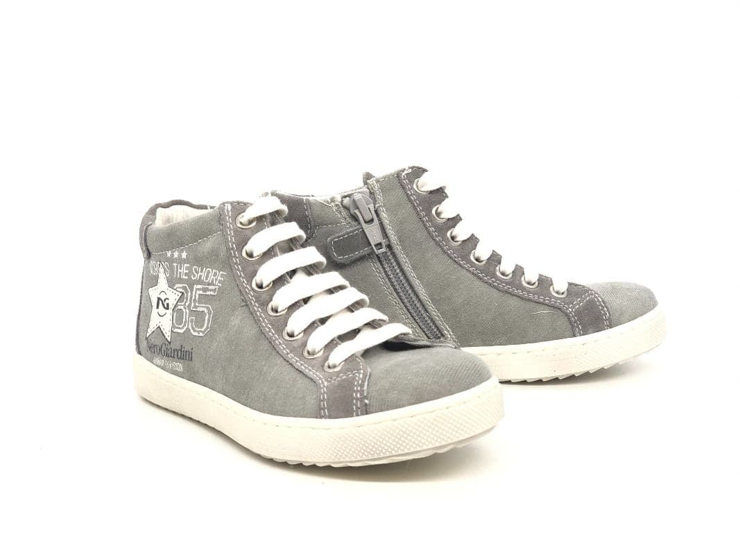 NERO GIARDINI Sneakers alta bambino grigio fumo in Sneaker casual Calzature Durello - Agna, commercioVirtuoso.it