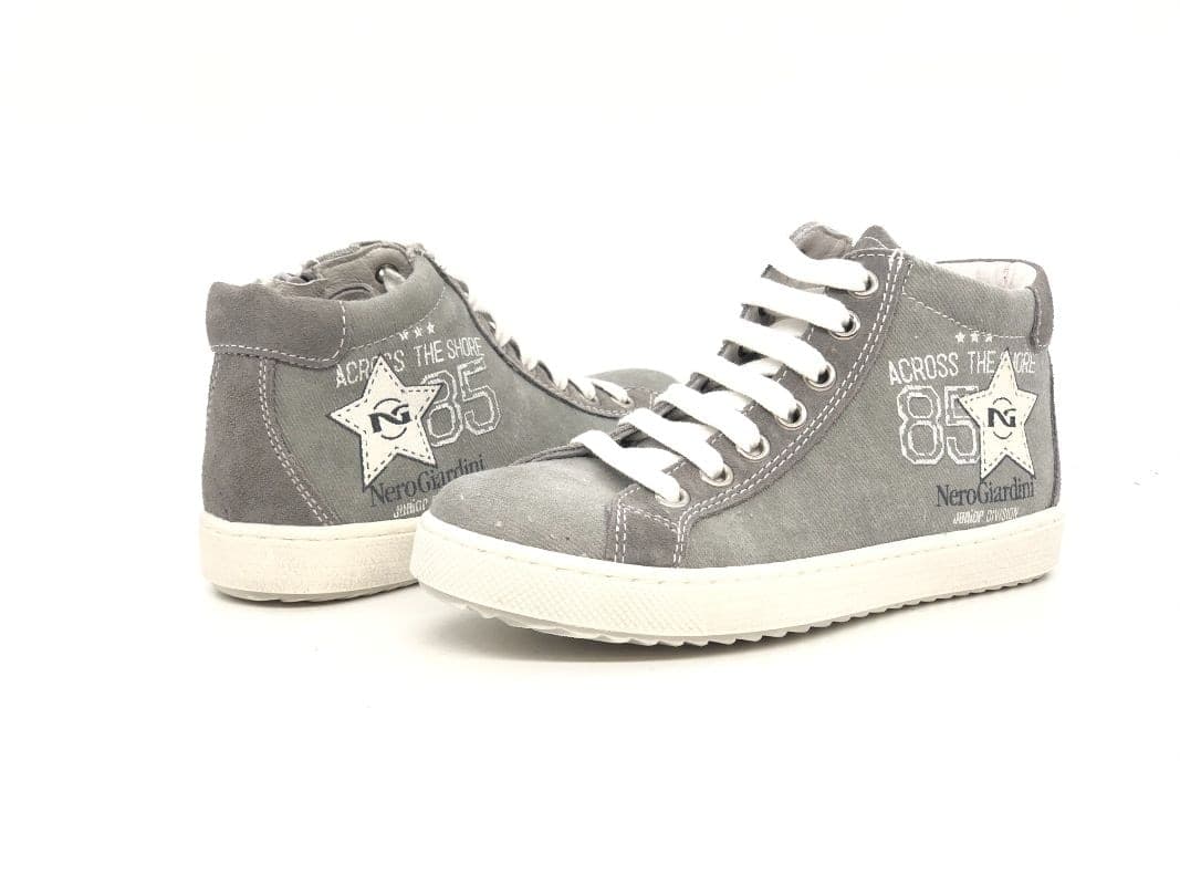 NERO GIARDINI Sneakers alta bambino grigio fumo in Sneaker casual Calzature Durello - Agna, commercioVirtuoso.it