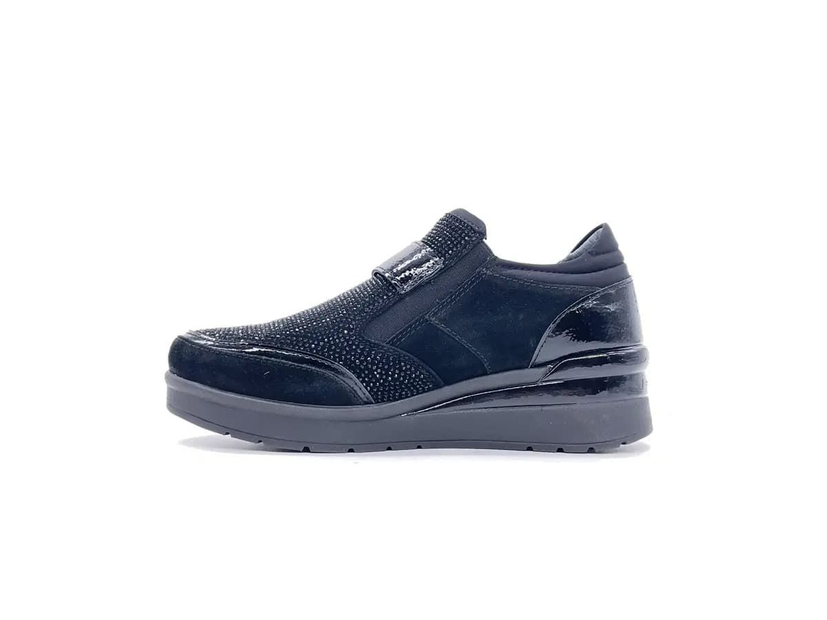 Stonefly Sneakers donna CREAM 48 nero con strap e zip in Sneaker casual Calzature Durello - Agna, commercioVirtuoso.it