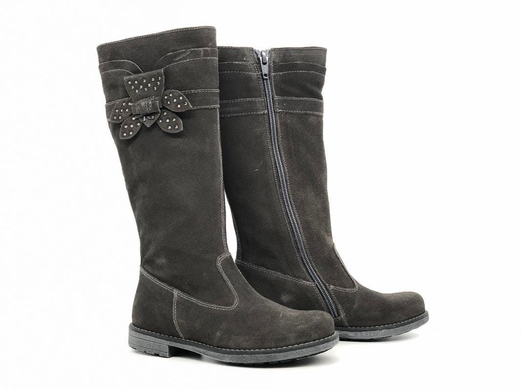 NERO GIARDINI Stivale bambina camoscio grigio in Stivali Calzature Durello - Agna, commercioVirtuoso.it