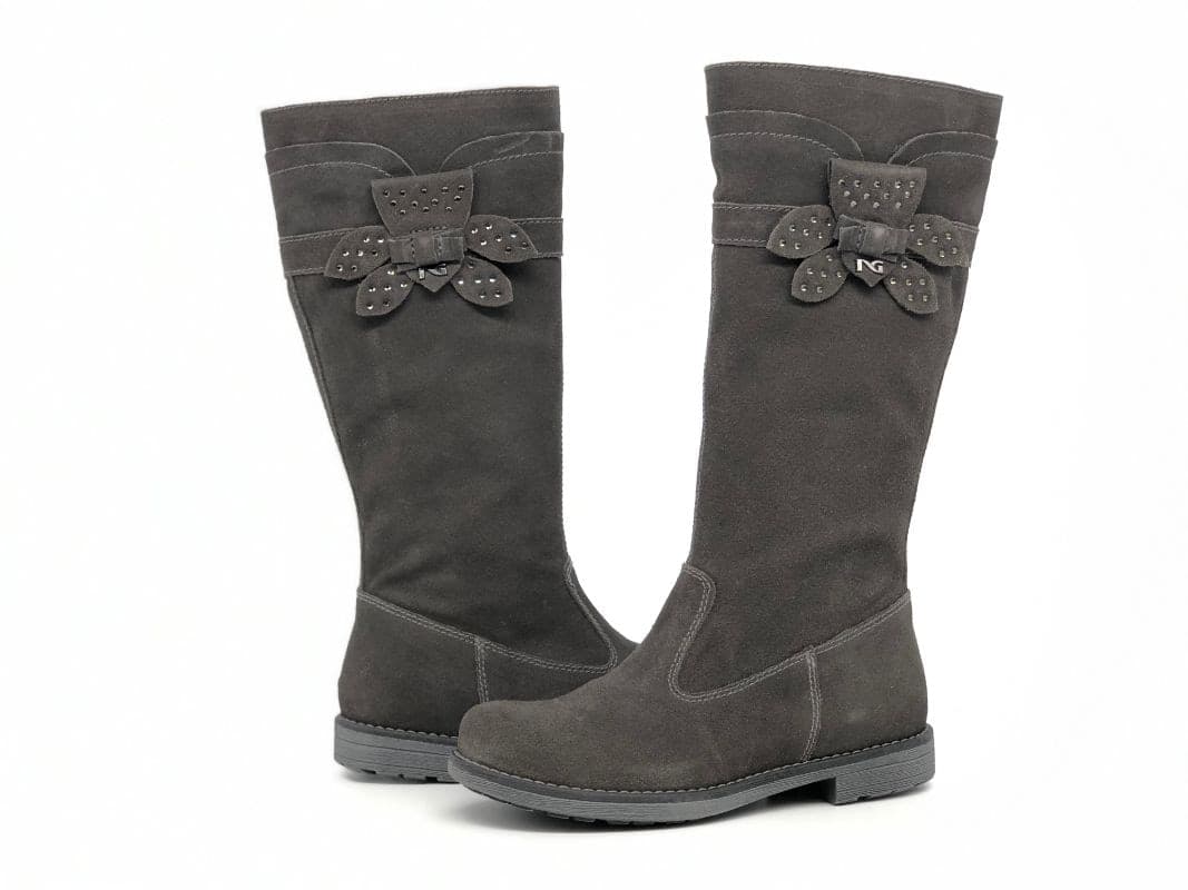 NERO GIARDINI Stivale bambina camoscio grigio in Stivali Calzature Durello - Agna, commercioVirtuoso.it