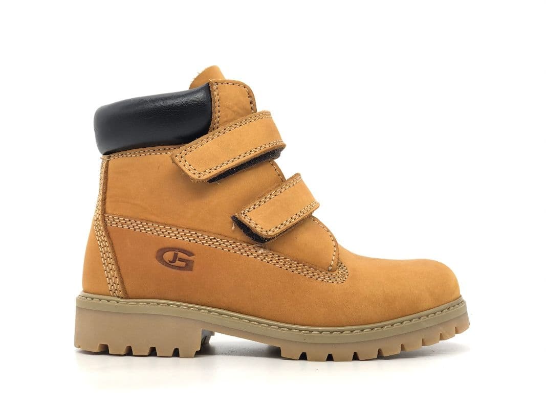 GRUNLAND Scarponcino bambino Rock Ocra con strappi - 5
