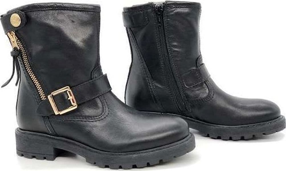 NERO GIARDINI Stivaletti bambina con fibbia e zip oro in Stivali Calzature Durello - Agna, commercioVirtuoso.it