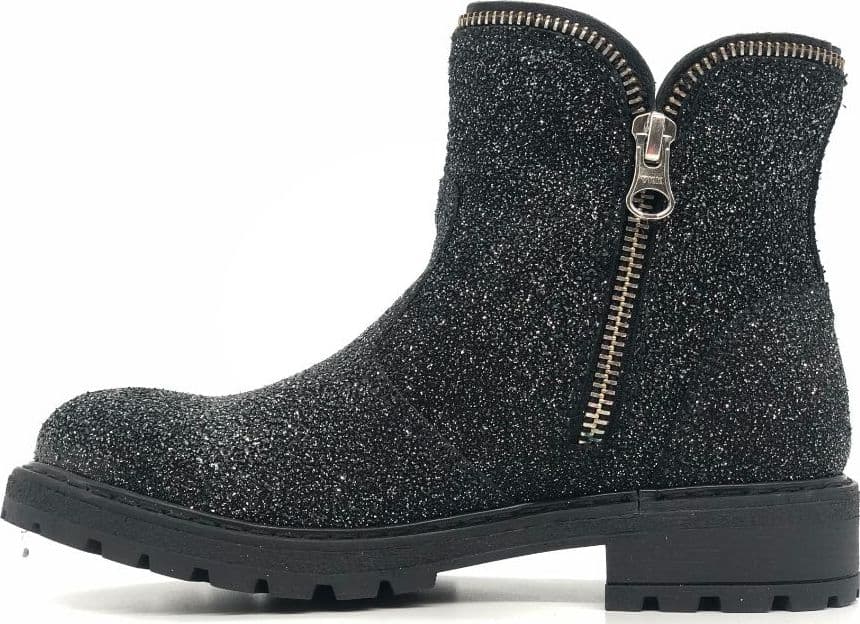 NERO GIARDINI Stivaletto bambina nero glitter in pelle in Stivali Calzature Durello - Agna, commercioVirtuoso.it