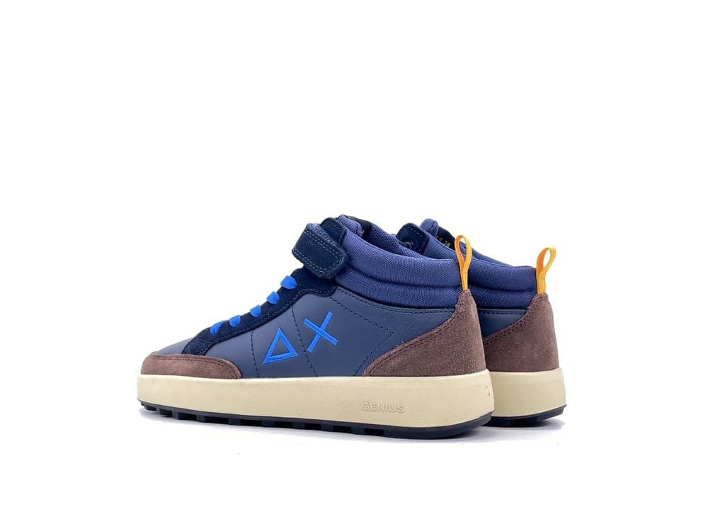 SUN68 Sneakers ragazzo Mid Genius Boy Navy Teen in Sneaker casual Calzature Durello - Agna, commercioVirtuoso.it
