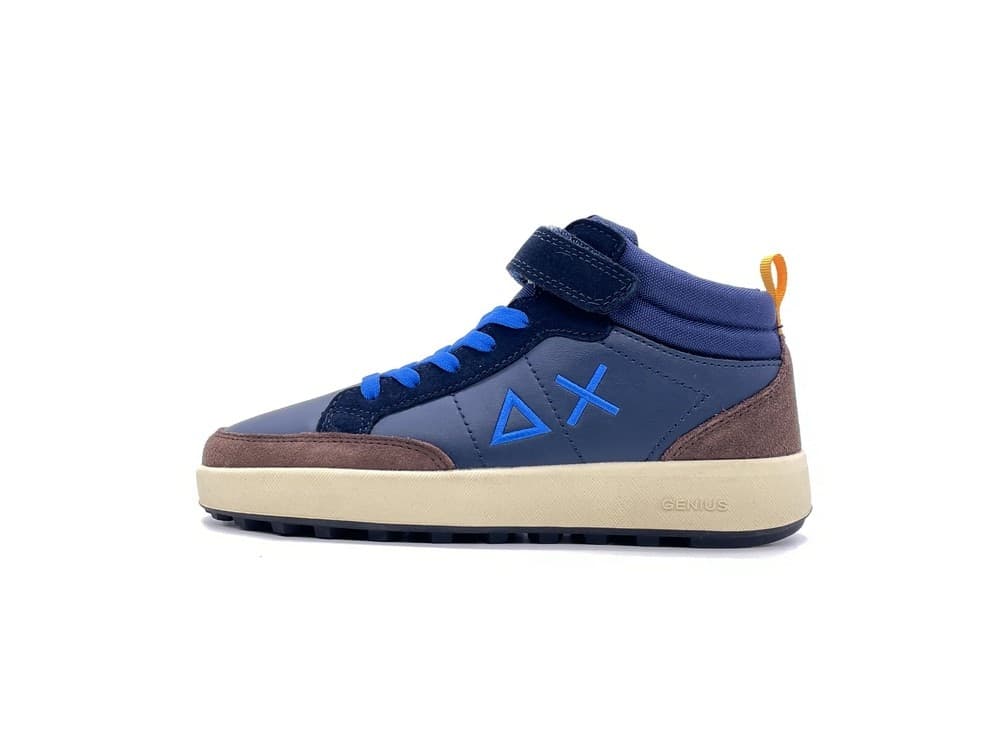 SUN68 Sneakers ragazzo Mid Genius Boy Navy Teen in Sneaker casual Calzature Durello - Agna, commercioVirtuoso.it