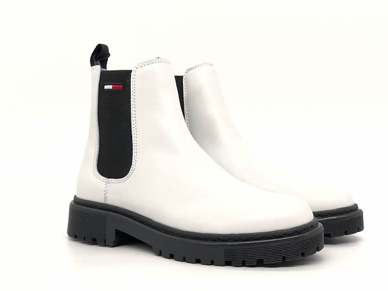 TOMMY HILFIGHER Stivaletto Beatles donna Chelsea Boot bianco