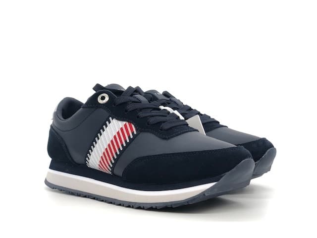 TOMMY HILFIGER Sneakers donna TH CORPORATE SEQUINS RUNNER blu - 6