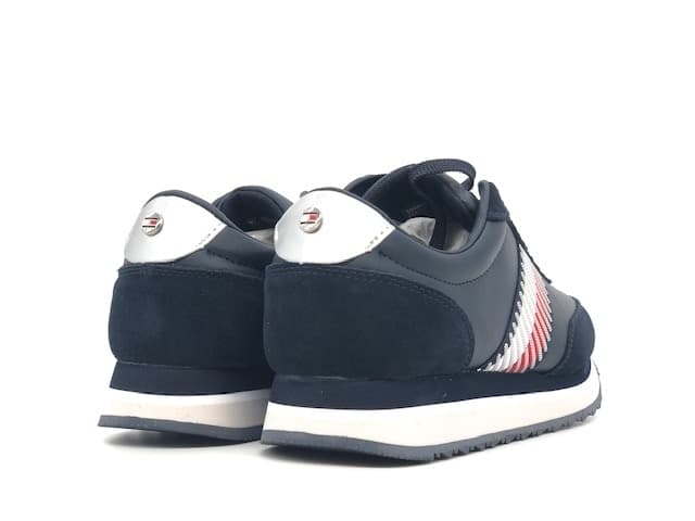TOMMY HILFIGER Sneakers donna TH CORPORATE SEQUINS RUNNER blu in Sneaker casual Calzature Durello - Agna, commercioVirtuoso.it