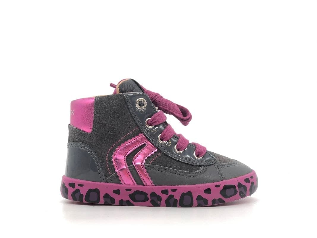 GEOX Sneakers alta bambina B Kiwi G grigio fucsia in Sneaker casual Calzature Durello - Agna, commercioVirtuoso.it