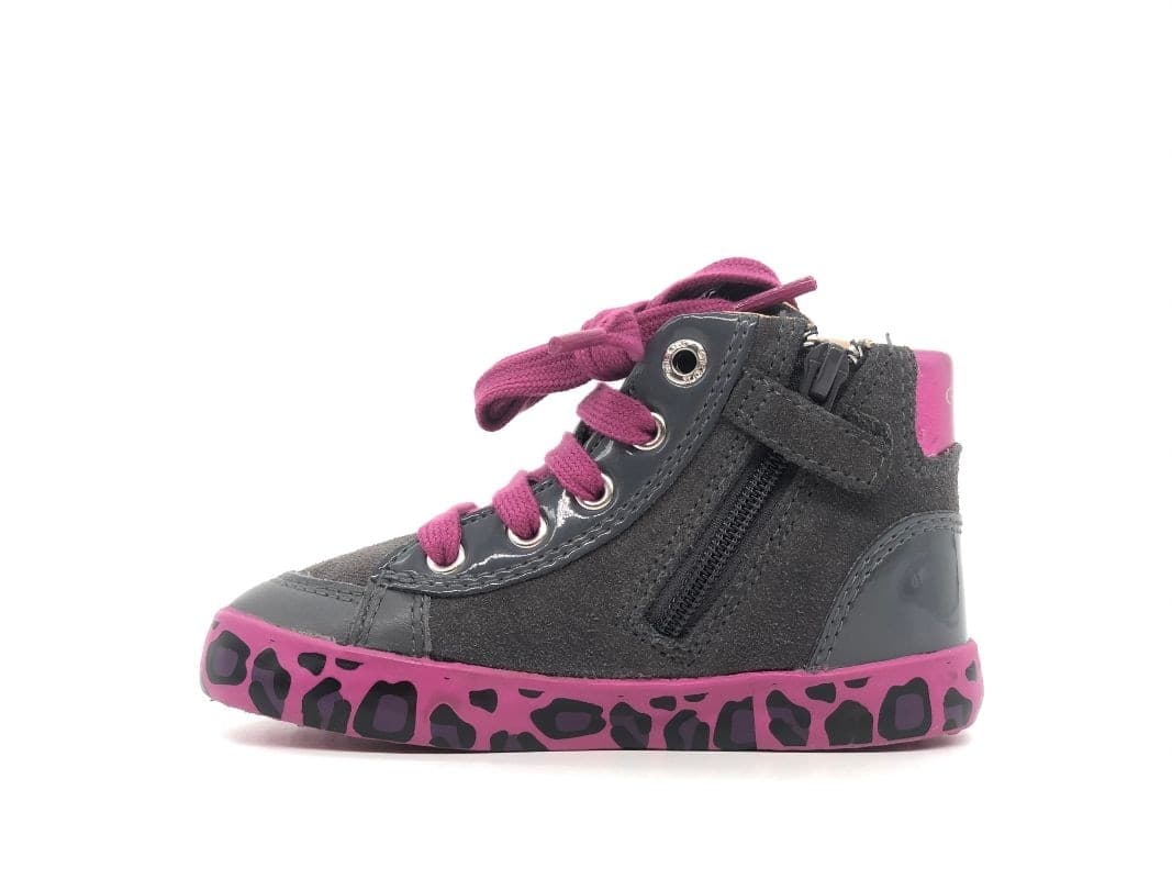 GEOX Sneakers alta bambina B Kiwi G grigio fucsia in Sneaker casual Calzature Durello - Agna, commercioVirtuoso.it