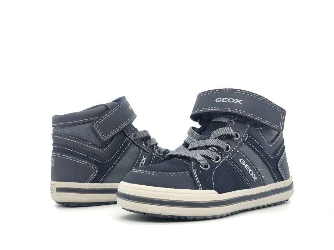 GEOX Sneakers alta bambino J Elvis D blu grigio in Sneaker casual Calzature Durello - Agna, commercioVirtuoso.it