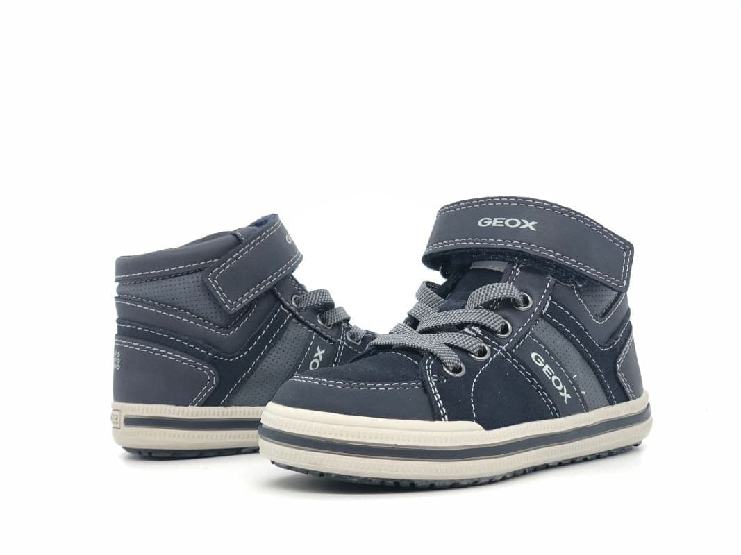 GEOX Sneakers alta bambino J Elvis D blu grigio in Sneaker casual Calzature Durello - Agna, commercioVirtuoso.it