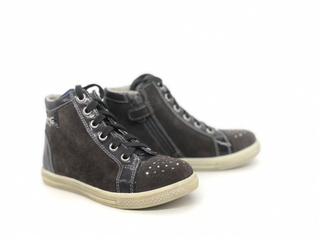 NERO GIARDINI Sneakers alta bambina carbone antra - 6