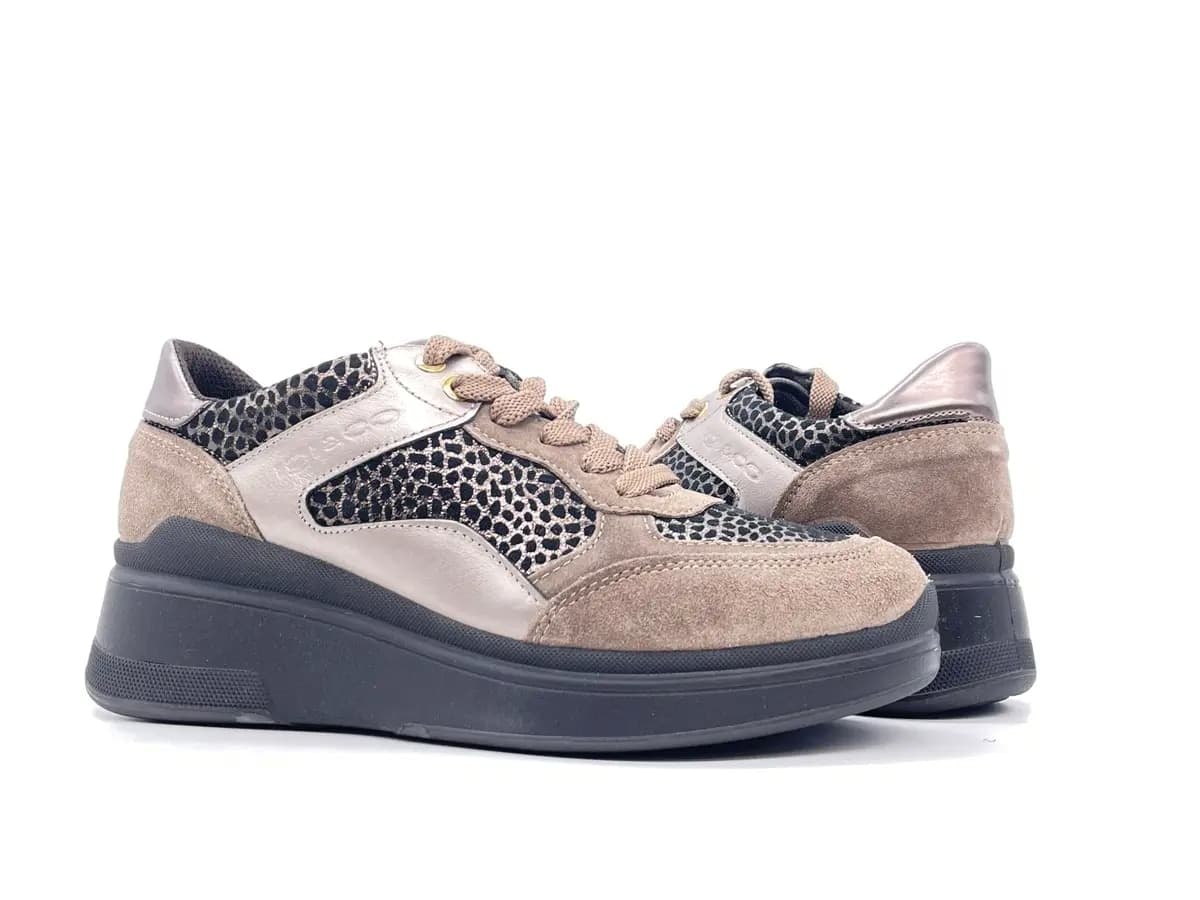 IGI &amp; CO. Sneakers Donna Grigio Fango in Sneaker casual Calzature Durello - Agna, commercioVirtuoso.it