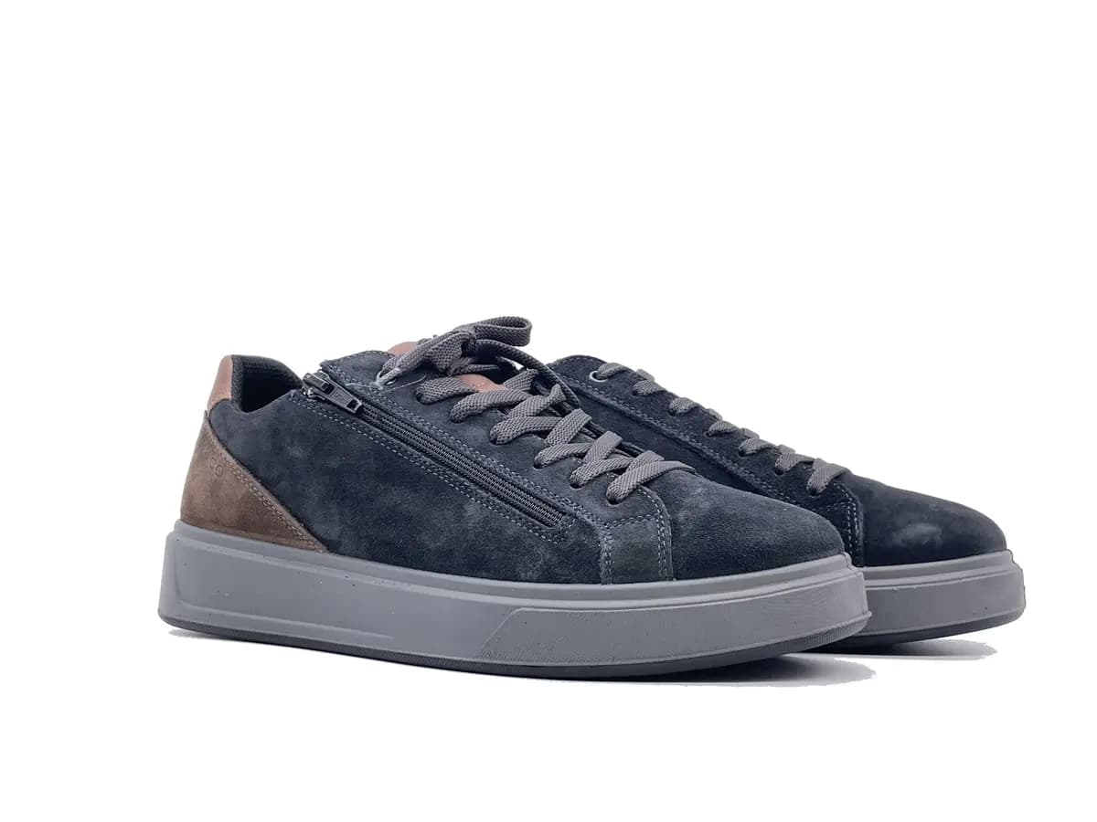 IGI &amp; CO.. Sneakers uomo pelle scamosciata blu notte - 6