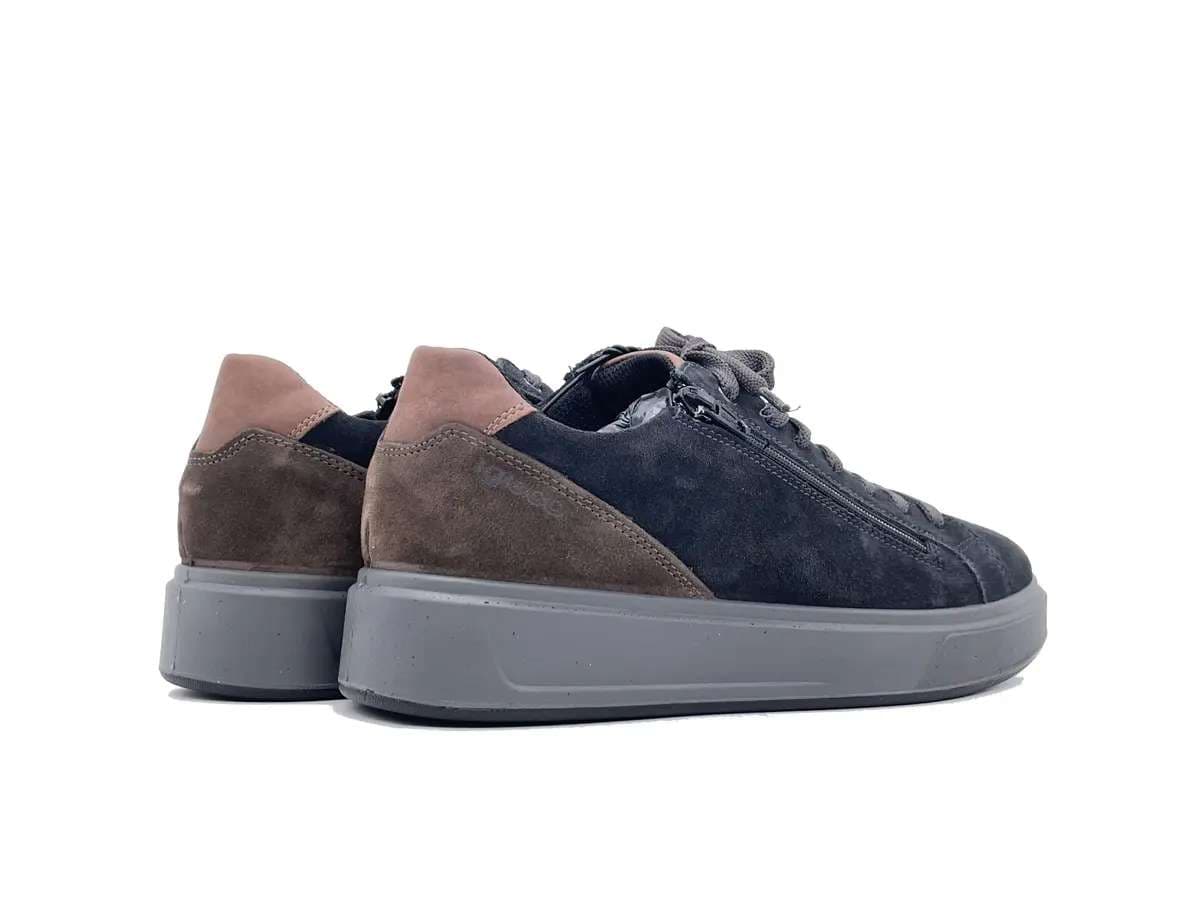 IGI &amp; CO.. Sneakers uomo pelle scamosciata blu notte in prodotto Calzature Durello - Agna, commercioVirtuoso.it