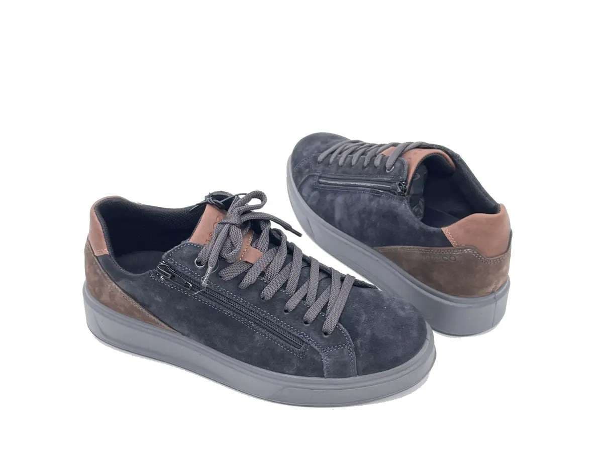 IGI &amp; CO.. Sneakers uomo pelle scamosciata blu notte in prodotto Calzature Durello - Agna, commercioVirtuoso.it