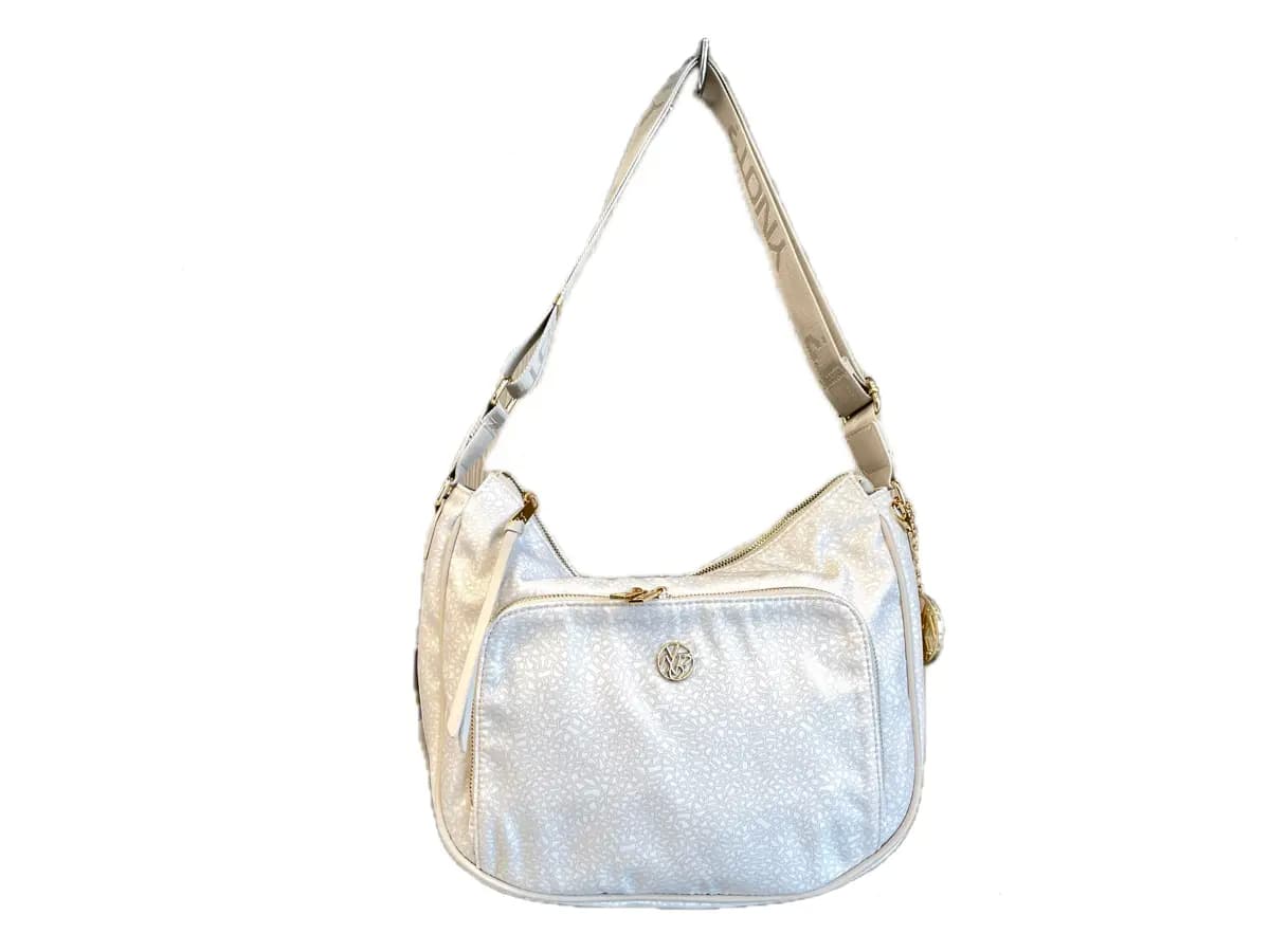 YNOT Borsa donna Hobo Bag White con tracolla regolabile - 5