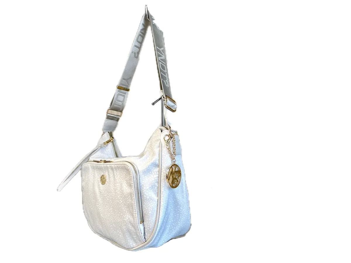 YNOT Borsa donna Hobo Bag White con tracolla regolabile in Borse a tracolla Calzature Durello - Agna, commercioVirtuoso.it